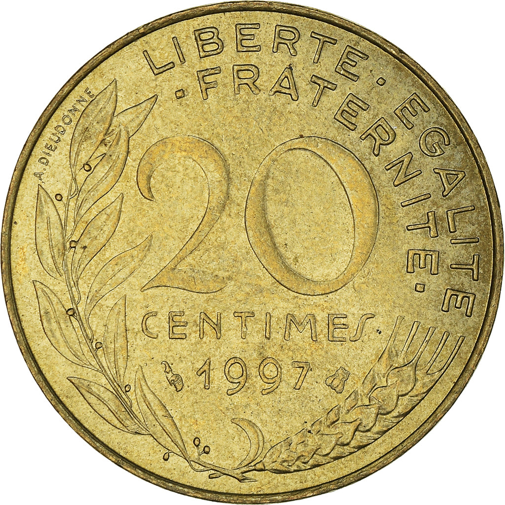 Münze, Frankreich, 20 Centimes, 1997