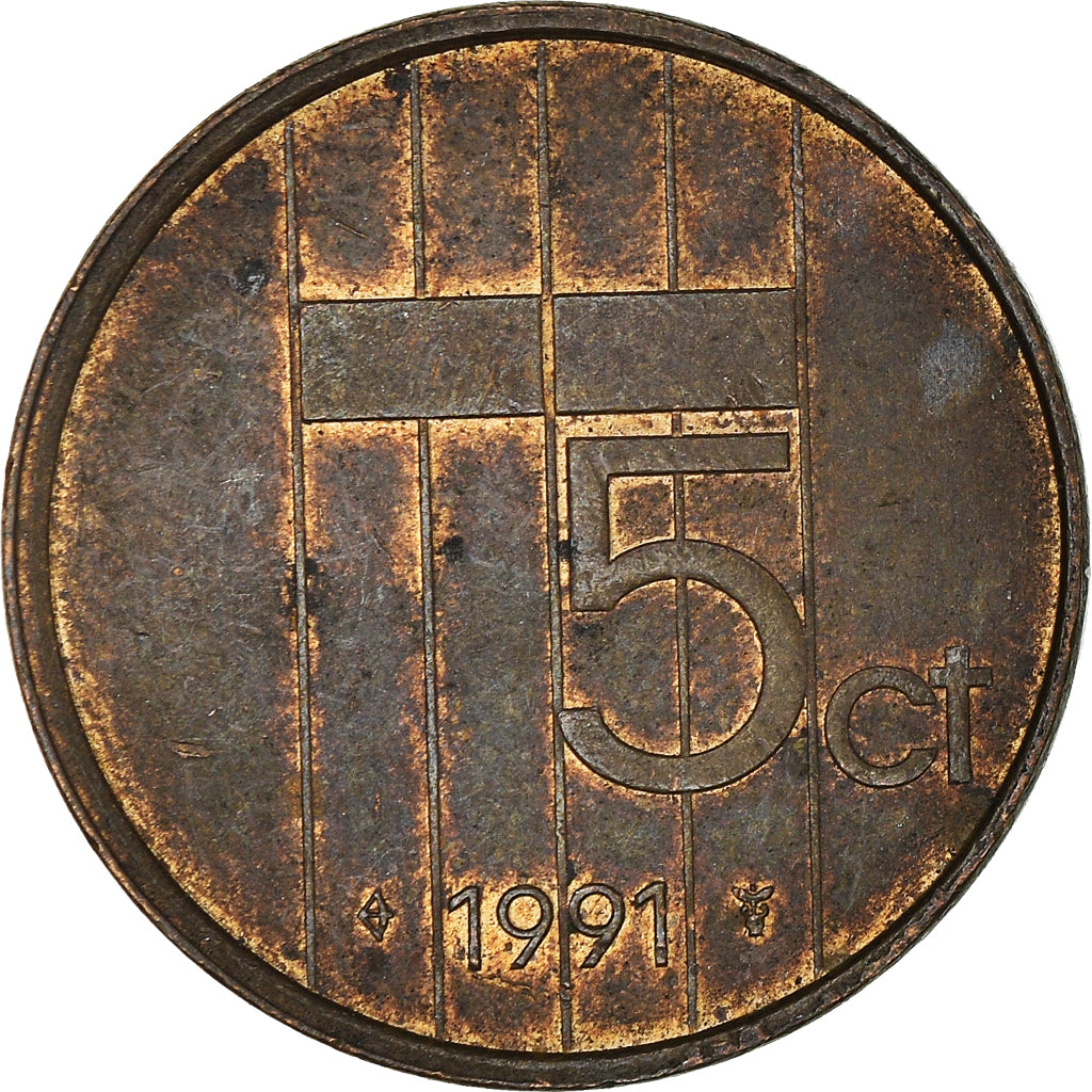 Münze, Niederlande, 5 Cents, 1991