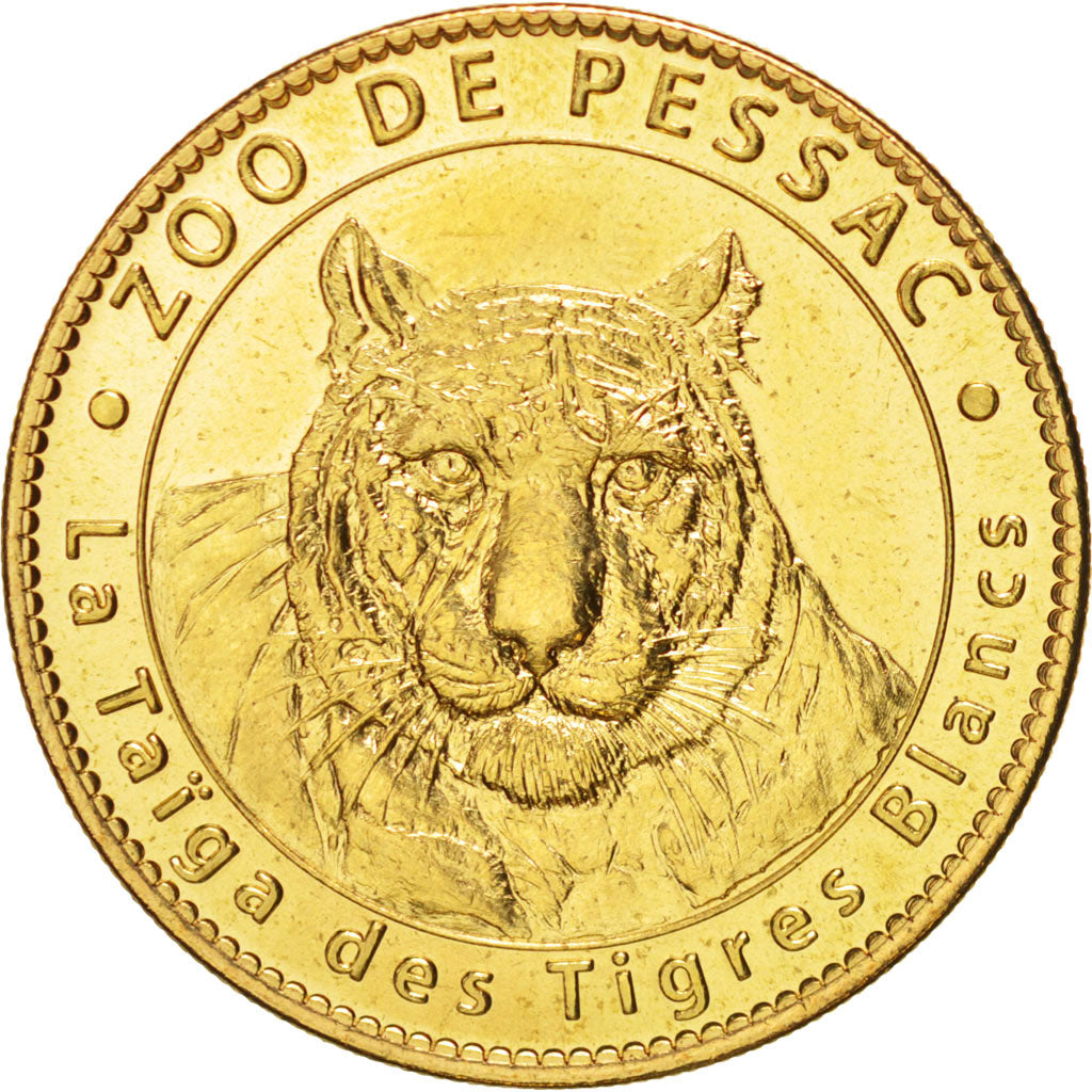 Tourist Token, Zoo de Pessac, Tigres blancs, 2009, MS(63), Arthus Bertrand