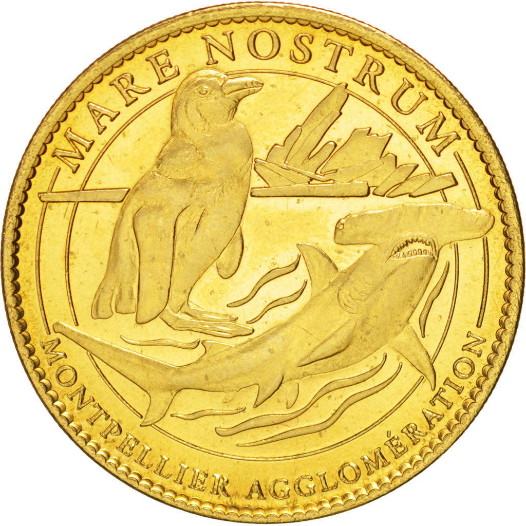 France, Token, Tourist Token, Mare Nostrum, Montpellier, 2008, Arthus Bertrand