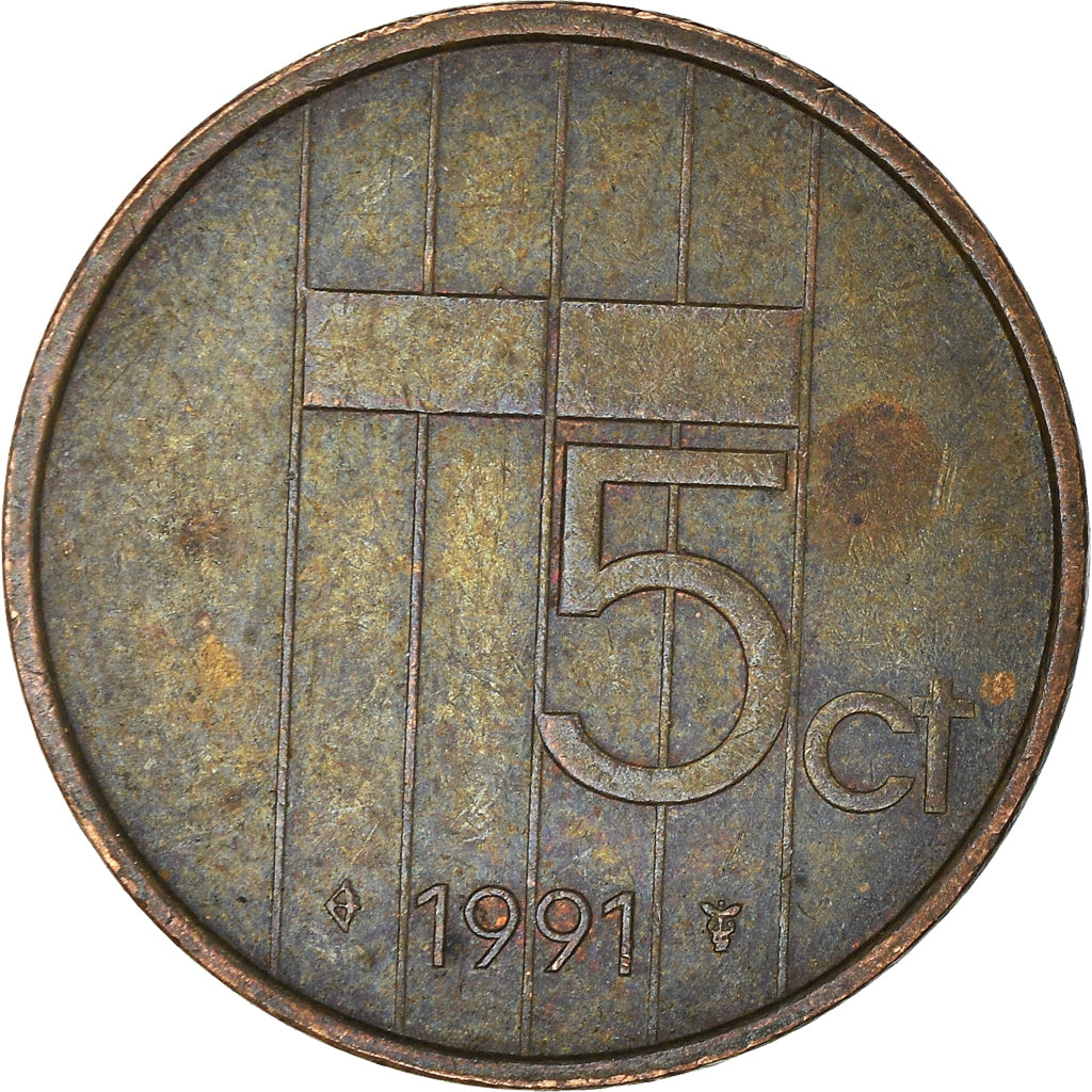 Münze, Niederlande, 5 Cents, 1991
