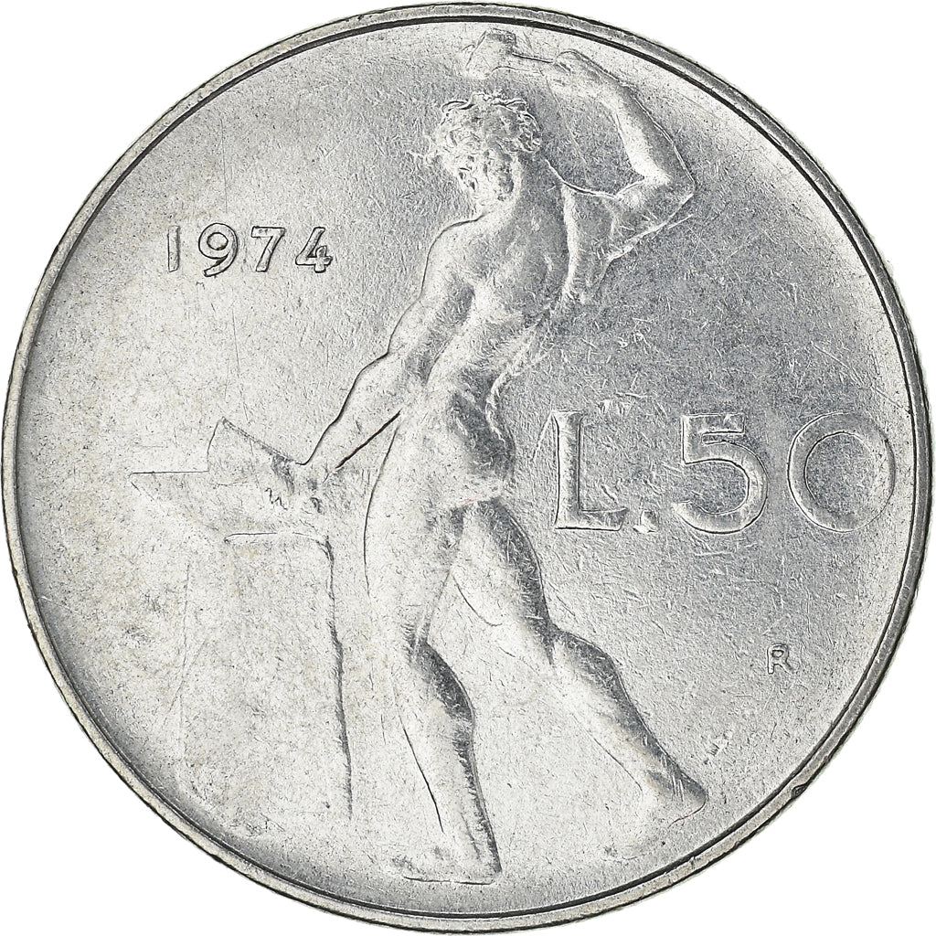 Coin, Italy, 50 Lire, 1974