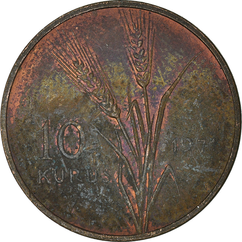 Coin, Turkey, 10 Kurus, 1971