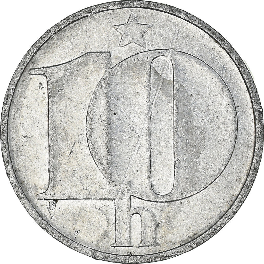 Moneda, Checoslovaquia, 10 Haleru, 1977