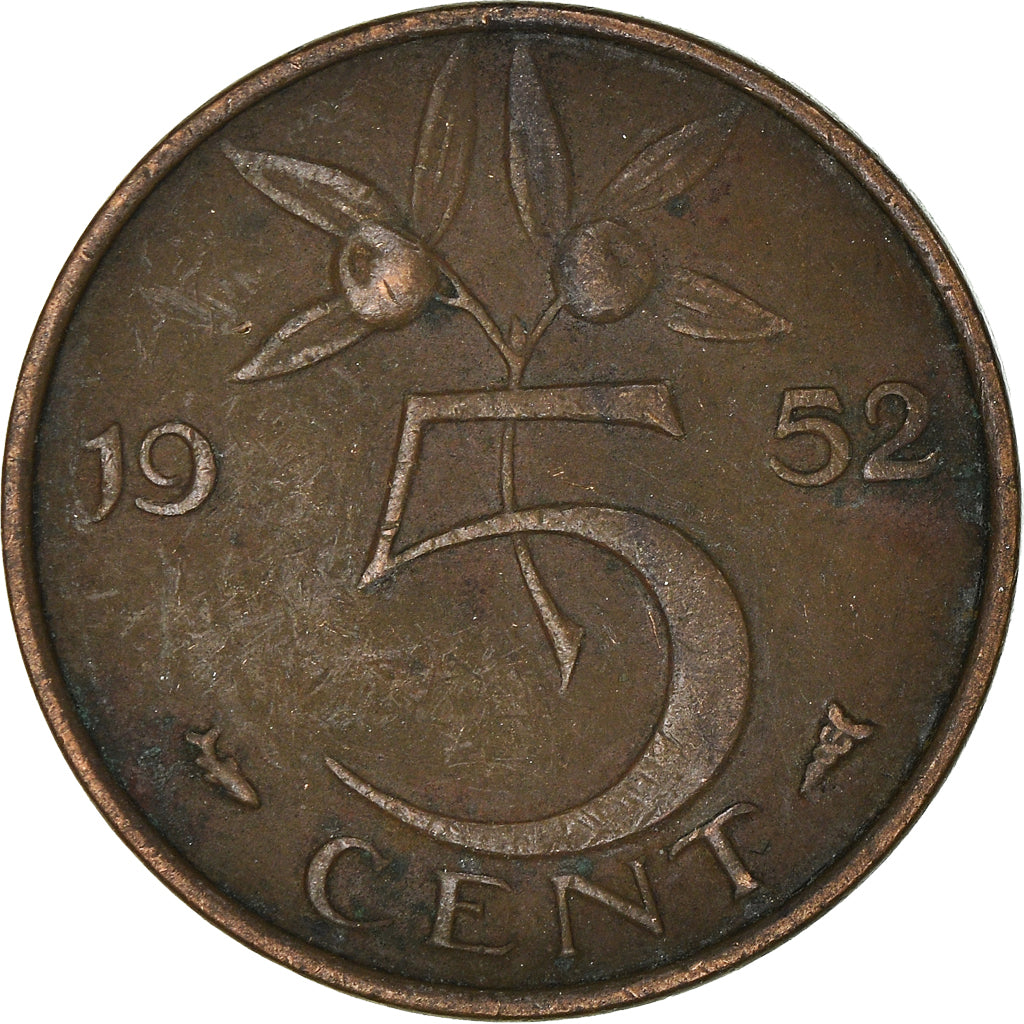 Munten, Nederland, 5 Cents, 1952
