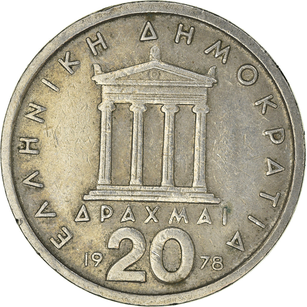 Monnaie, Grèce, 20 Drachmai, 1978