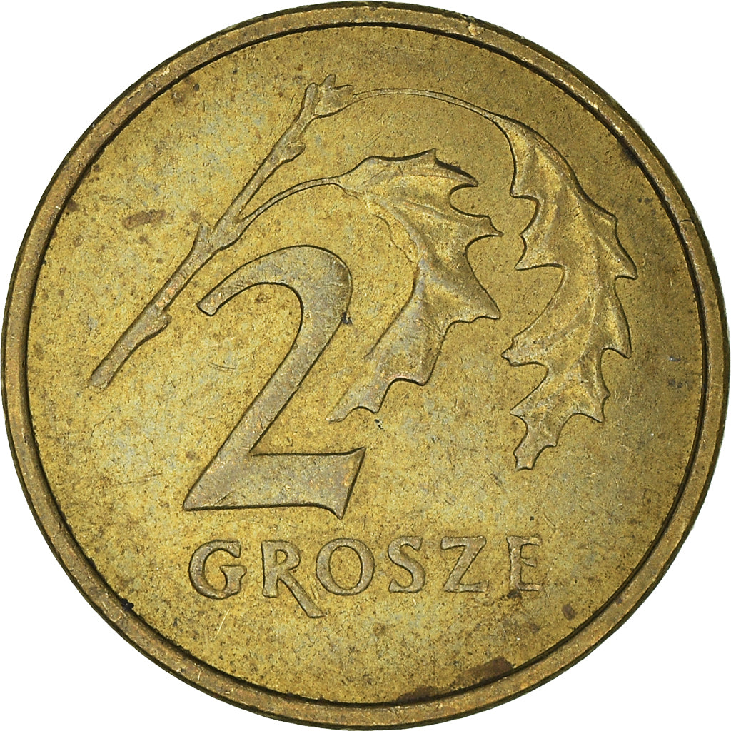 Moneta, Polonia, 2 Grosze, 2002