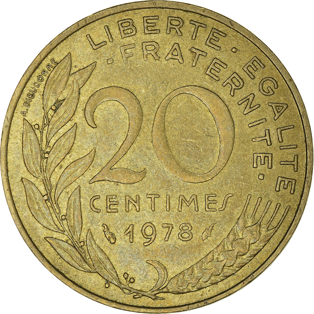 Münze, Frankreich, 20 Centimes, 1978