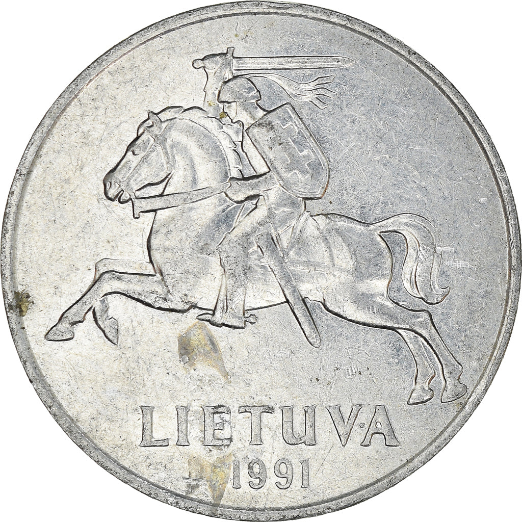 Moneda, Lituania, 5 Centai, 1991