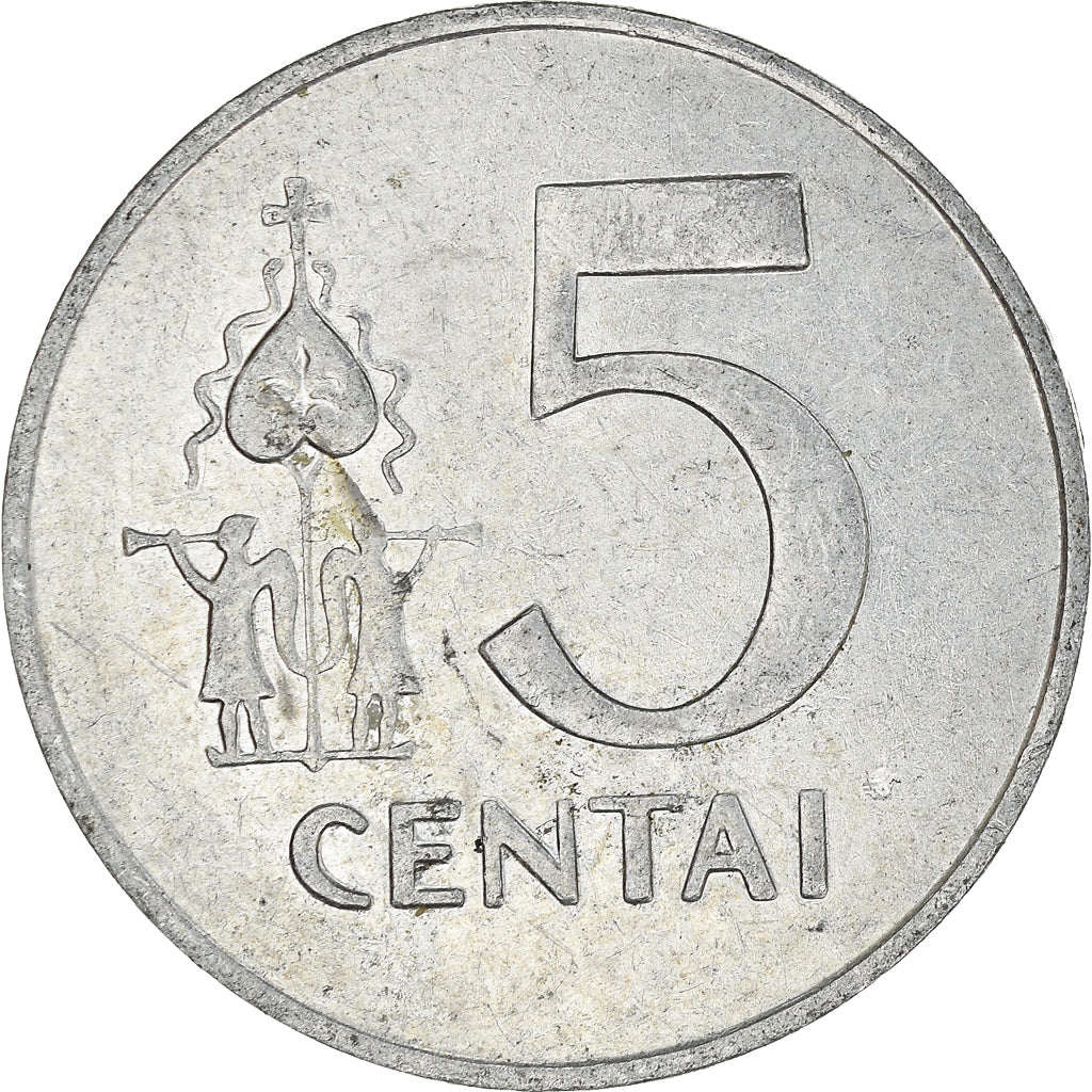 Moneda, Lituania, 5 Centai, 1991