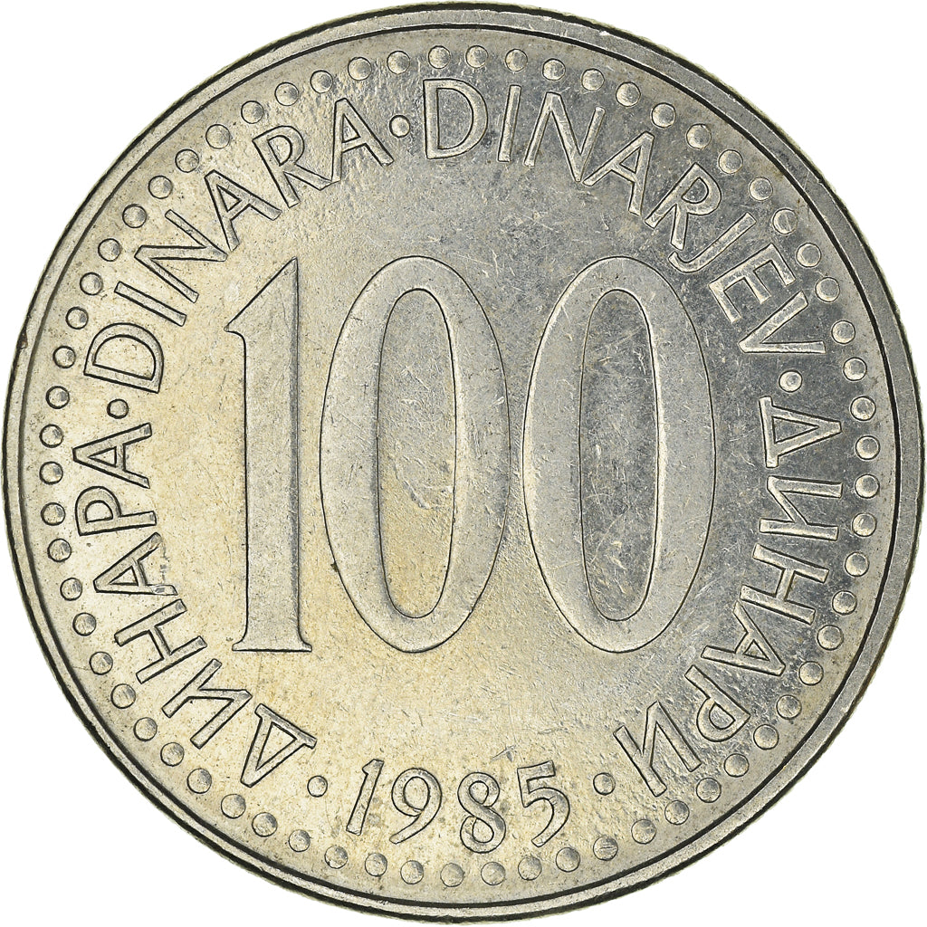 Münze, Jugoslawien, 100 Dinara, 1985