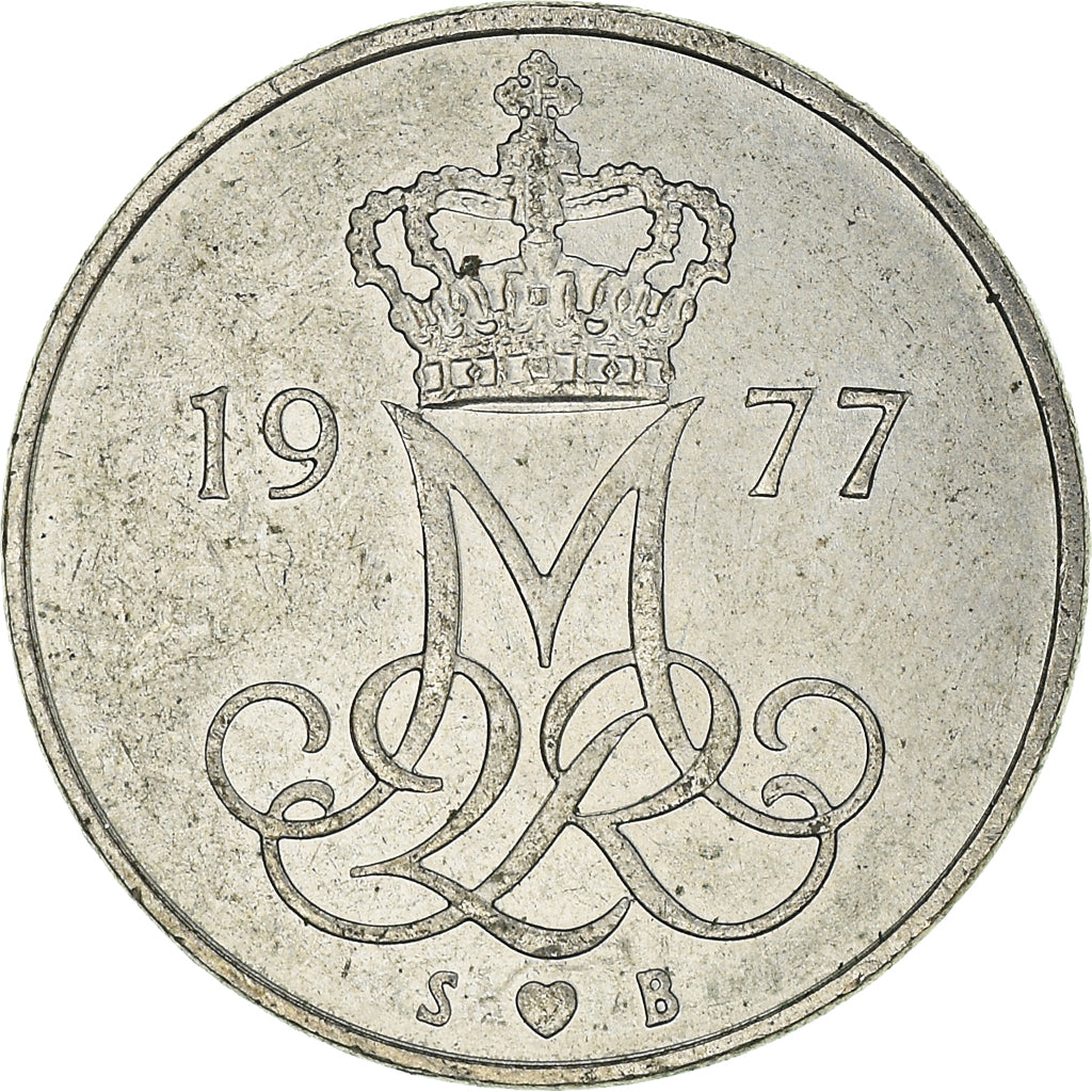 Moneta, Danimarca, 10 Öre, 1977