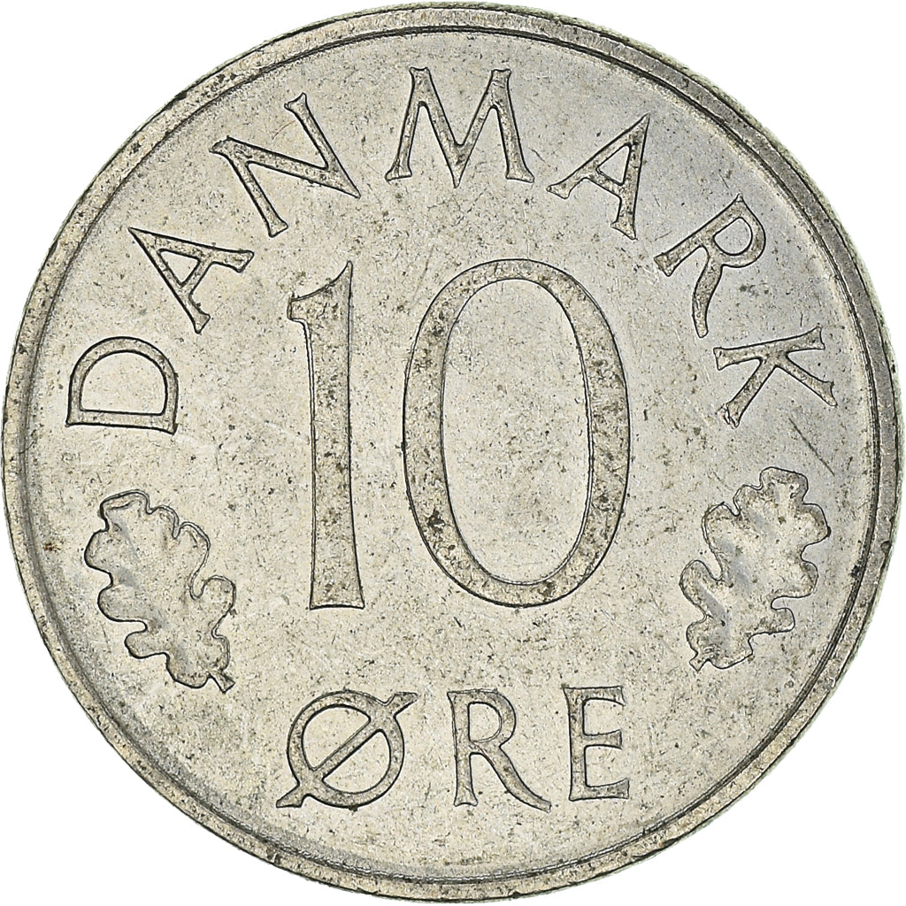 Moneta, Danimarca, 10 Öre, 1977