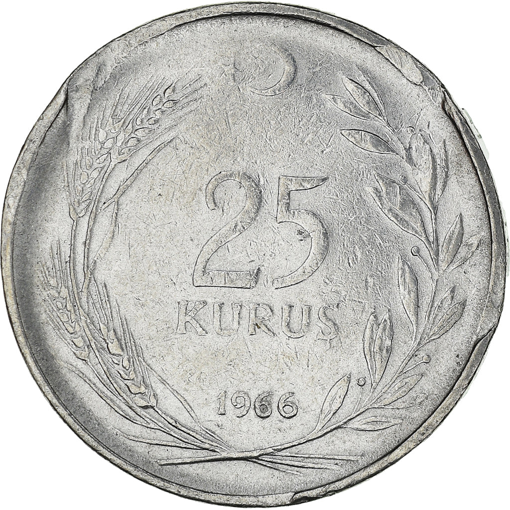 Moneta, Turchia, 25 Kurus, 1966