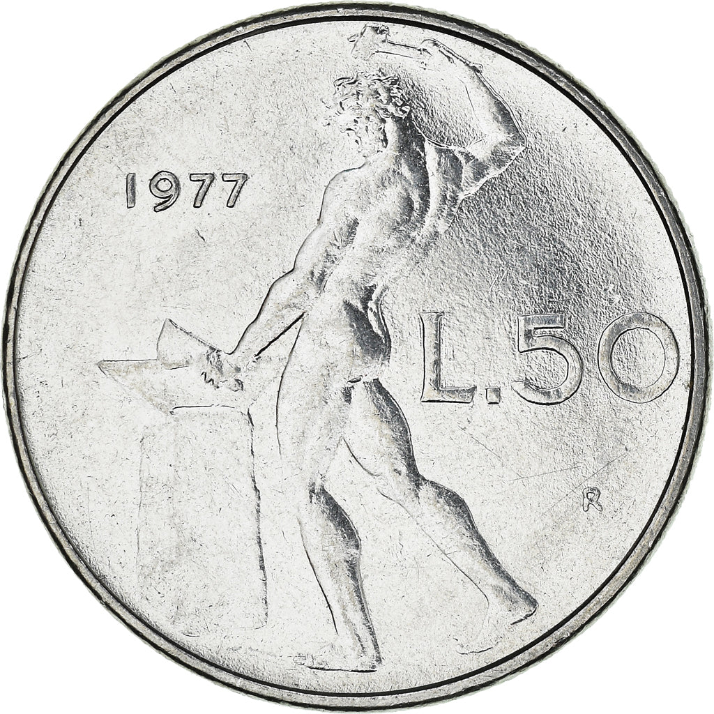 Coin, Italy, 50 Lire, 1977