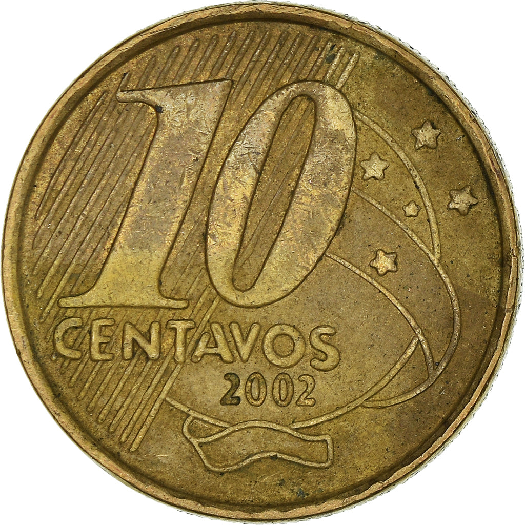 Moneda, Brasil, 10 Centavos, 2002