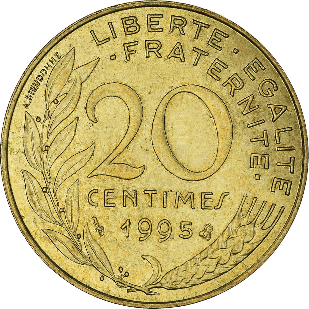 Coin, France, 20 Centimes, 1995