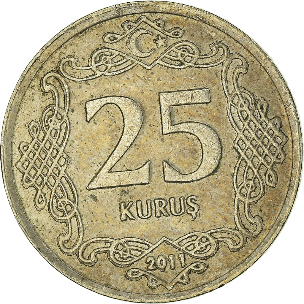 Moneta, Turchia, 25 Kurus, 2011