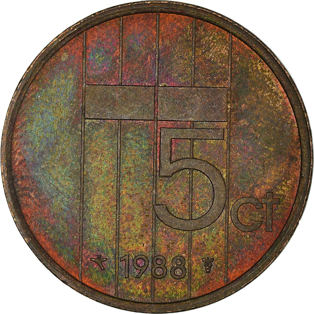 Moeda, Países Baixos, 5 Cents, 1988