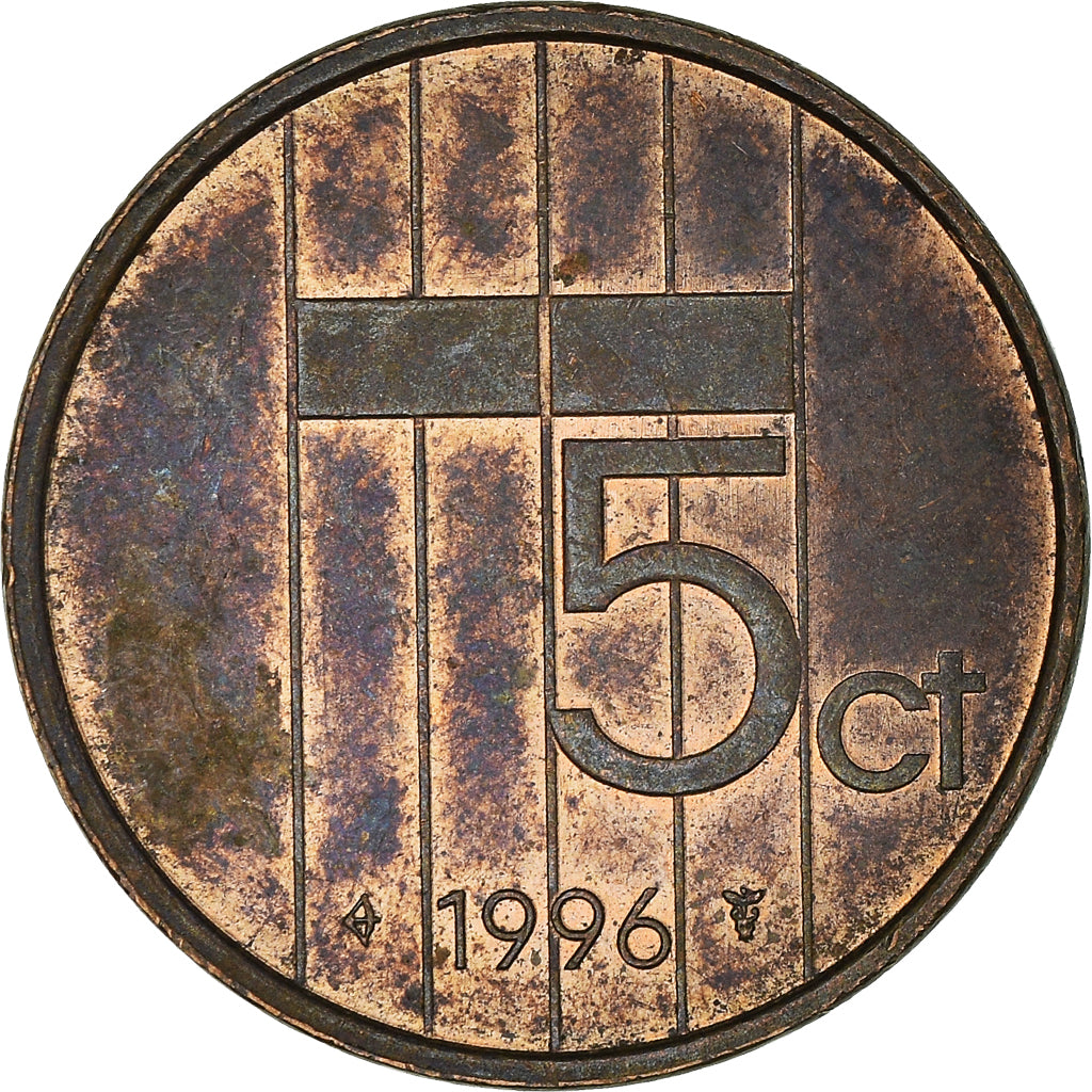 Moneda, Países Bajos, 5 Cents, 1996