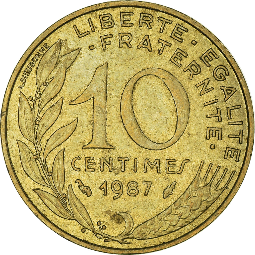 Coin, France, 10 Centimes, 1987