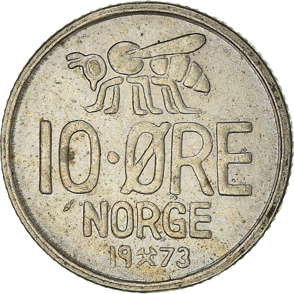 Munten, Noorwegen, 10 Öre, 1973