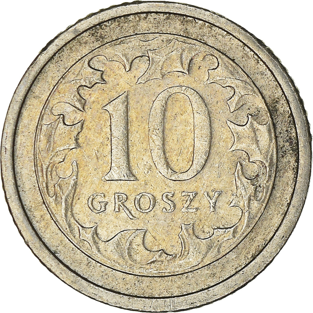 Moeda, Polónia, 10 Groszy, 2001