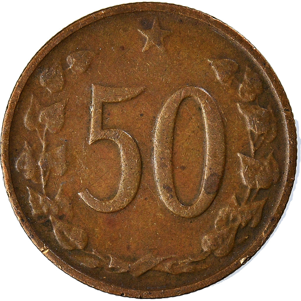 Monnaie, Tchécoslovaquie, 50 Haleru, 1963