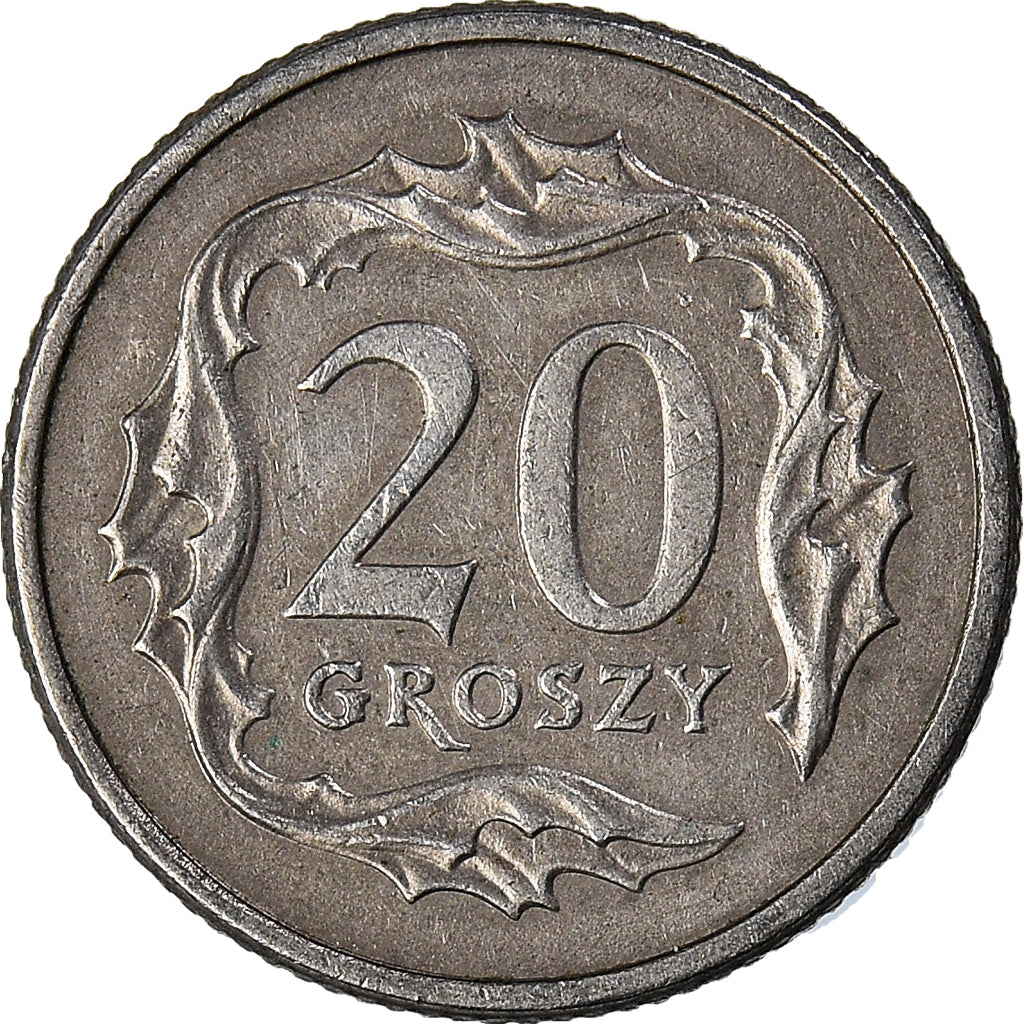 Münze, Polen, 20 Groszy, 1991