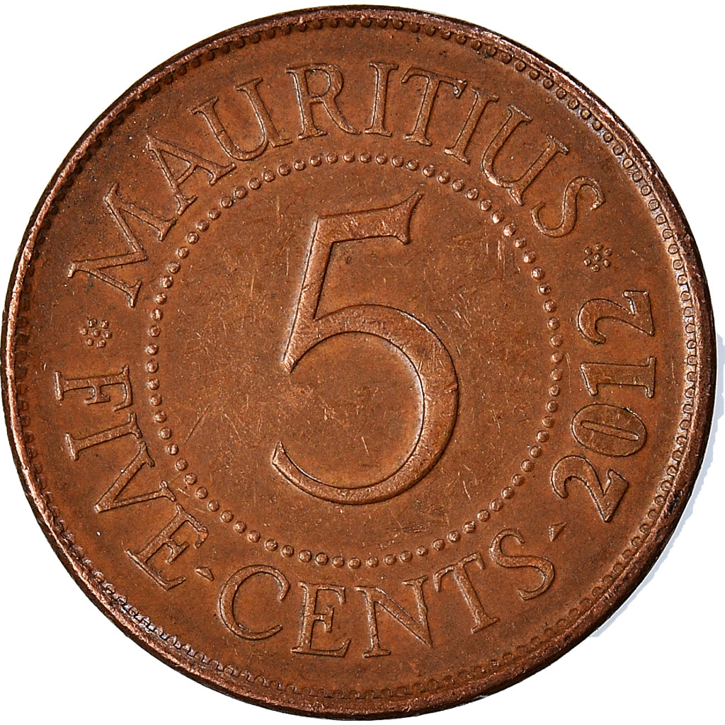 Coin, Mauritius, 5 Cents, 2012