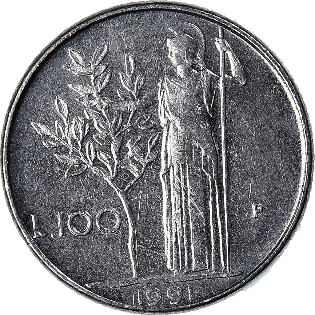 Monnaie, Italie, 100 Lire, 1991