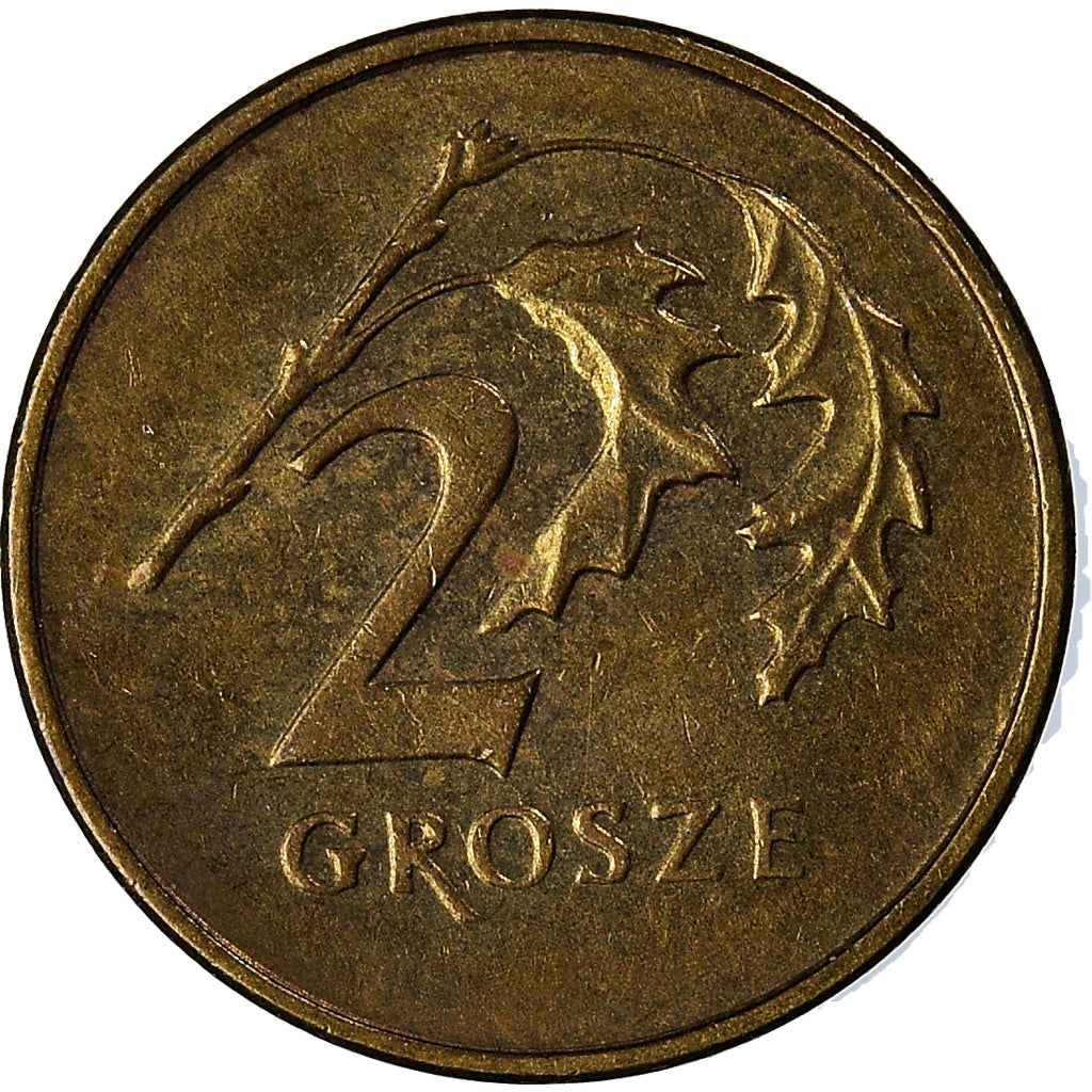 Moneta, Polonia, 2 Grosze, 1992