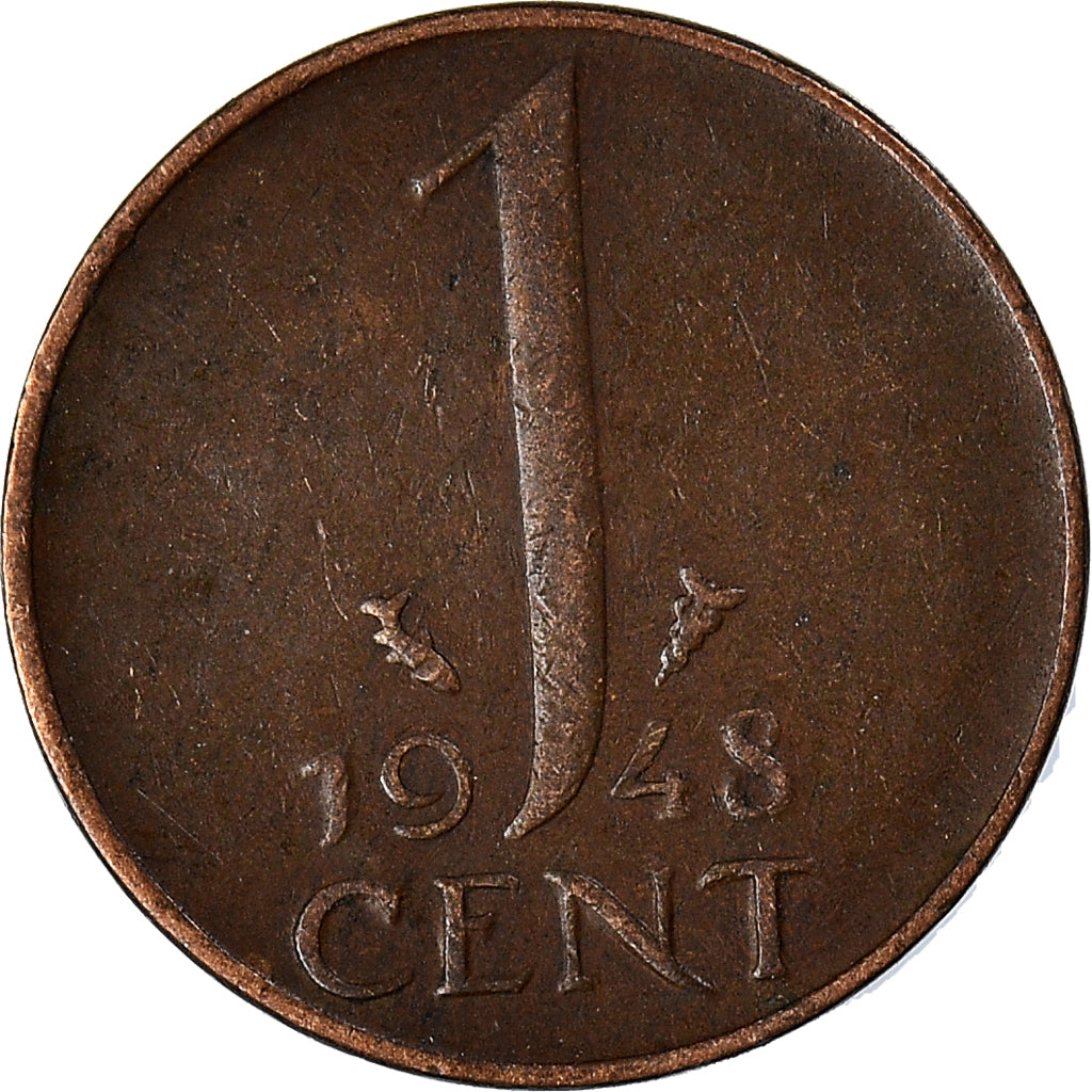 Munten, Nederland, Cent, 1948