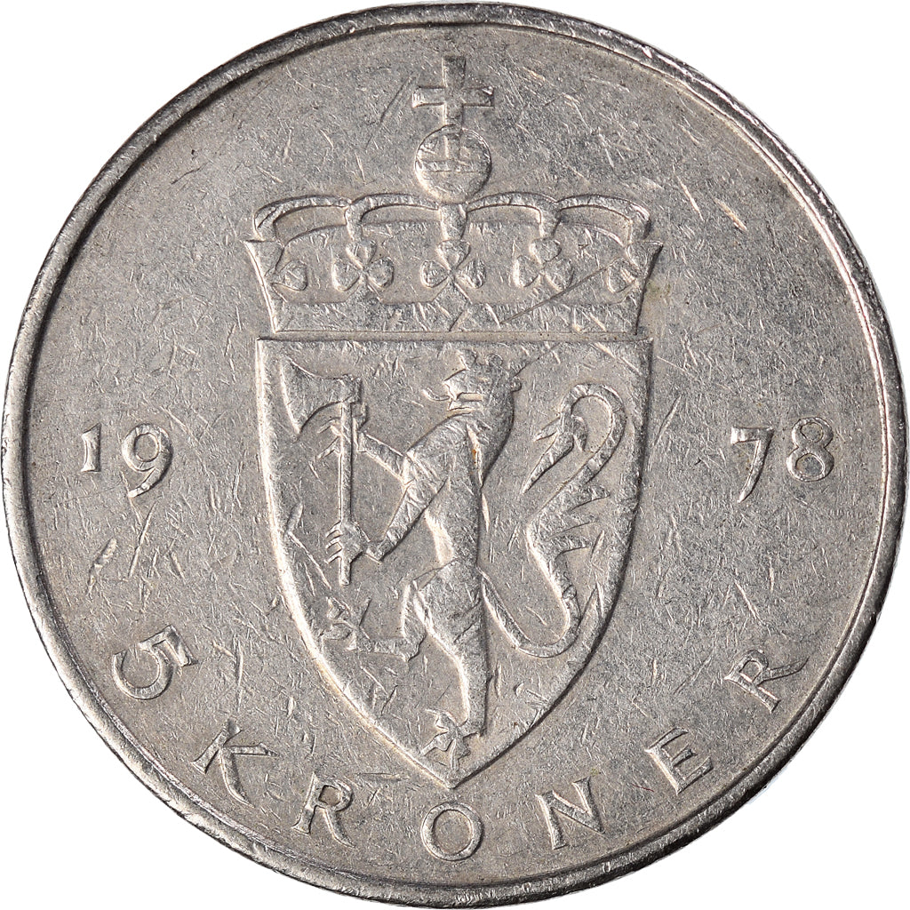 Moneda, Noruega, 5 Kroner, 1978