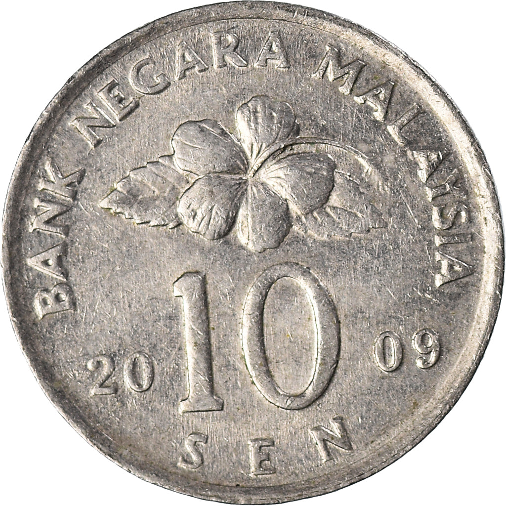 Monnaie, Malaysie, 10 Sen, 2009