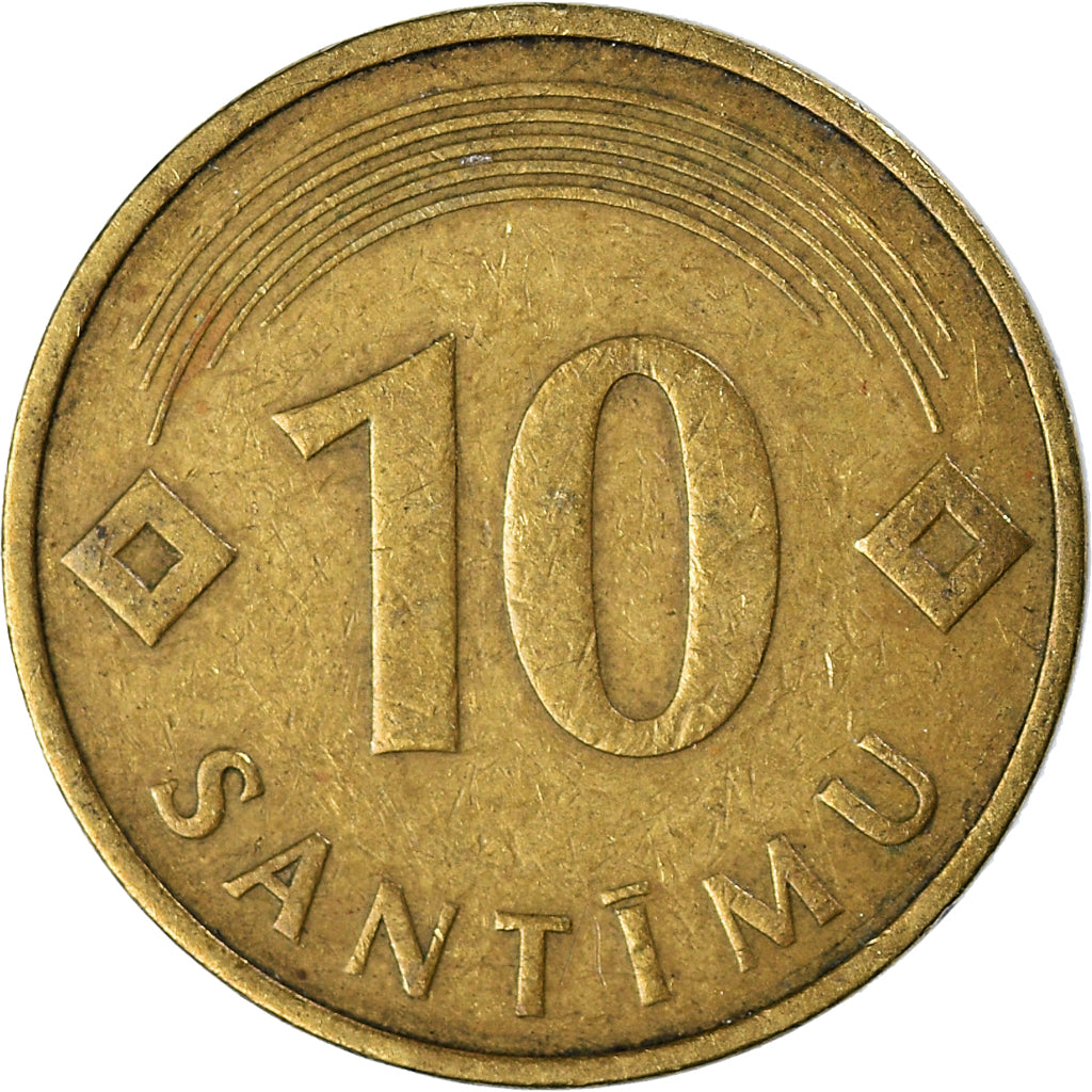 Munten, Letland, 10 Santimu, 1992
