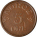 Moneda, Noruega, 5 Öre, 1956