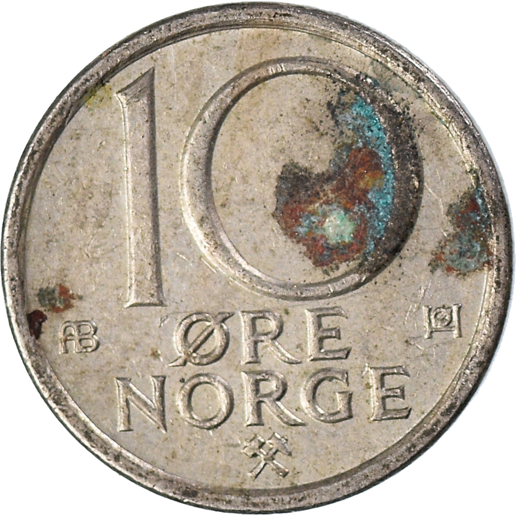 Moneda, Noruega, 10 Öre, 1975