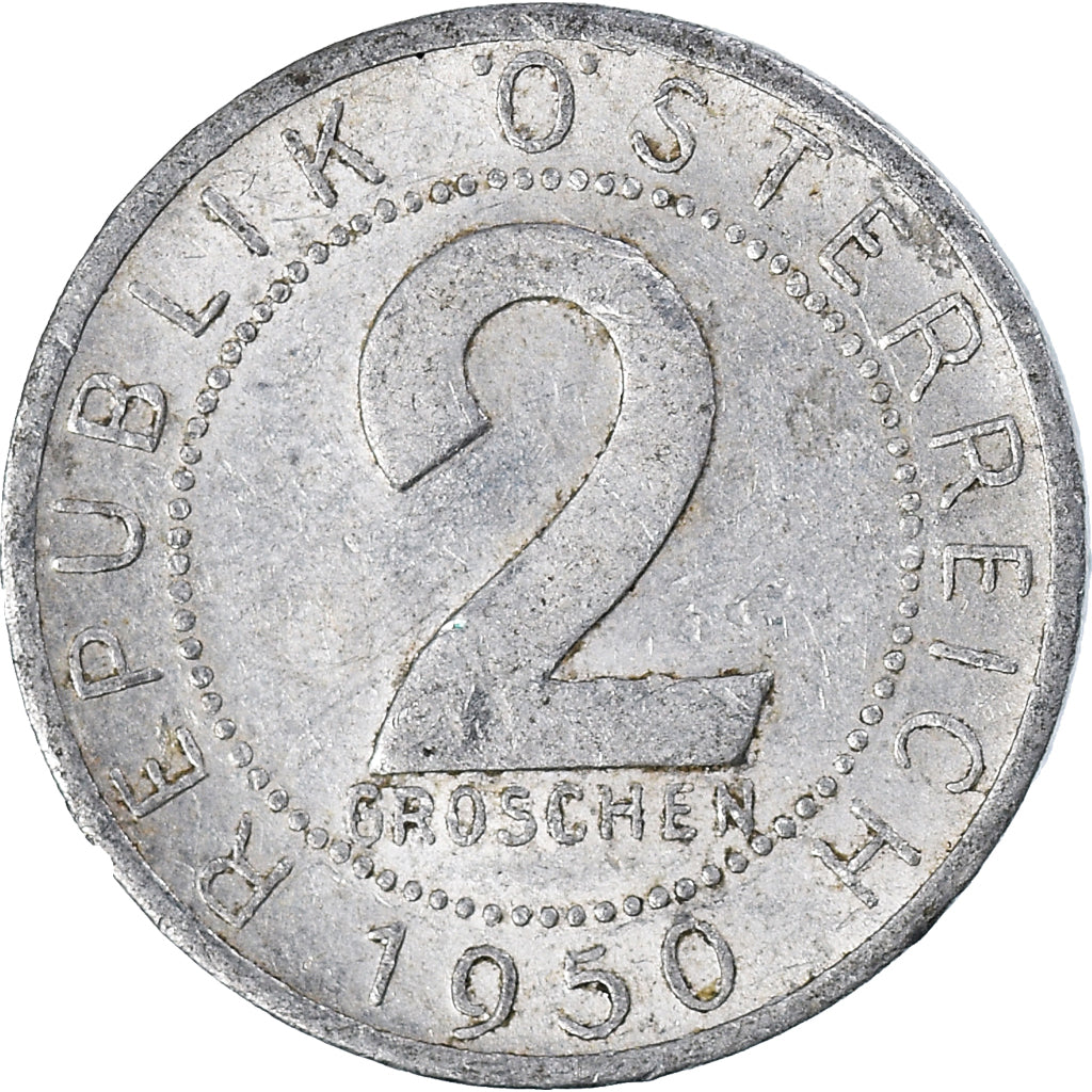 Munten, Oostenrijk, 2 Groschen, 1950