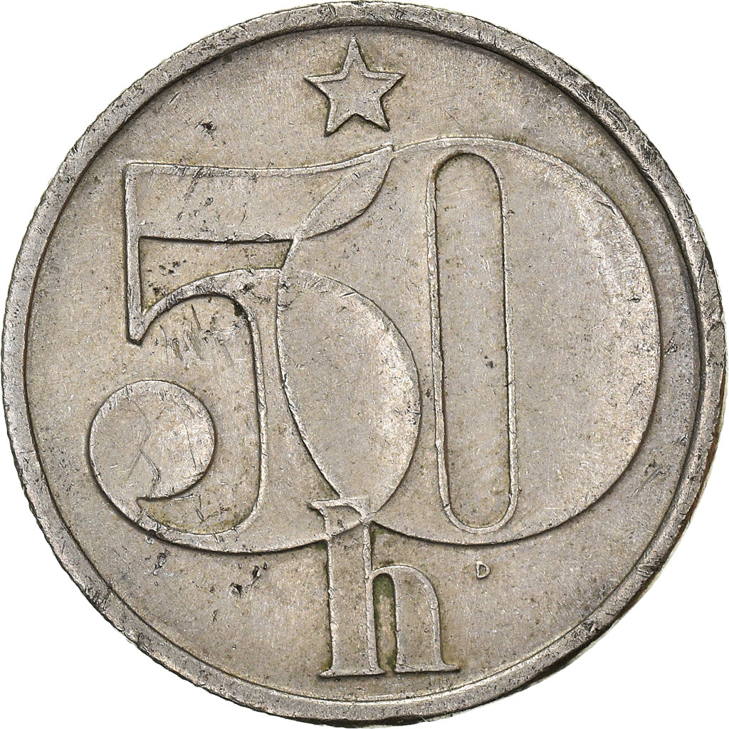Monnaie, Tchécoslovaquie, 50 Haleru, 1982