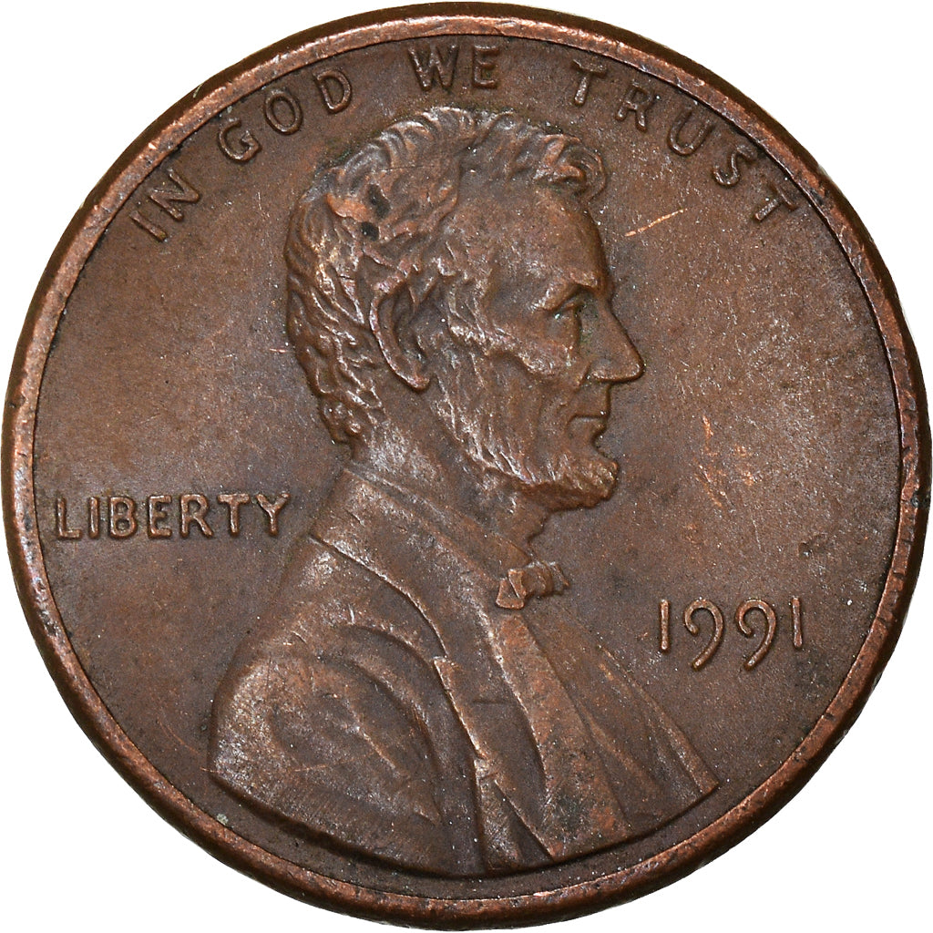 Moneda, Estados Unidos, Cent, 1991