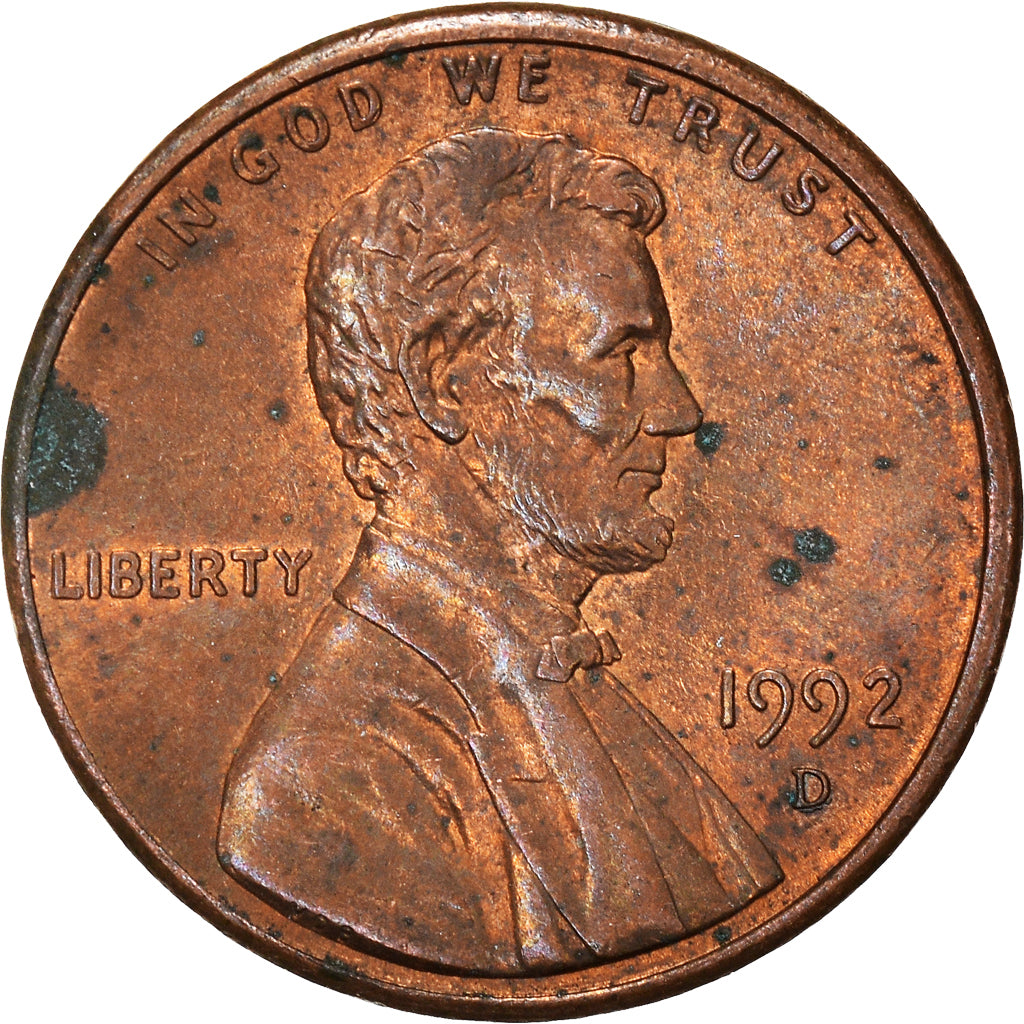 Münze, Vereinigte Staaten, Cent, 1992