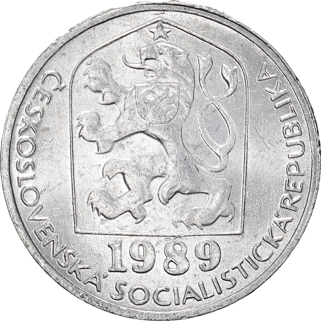 Moneda, Checoslovaquia, 10 Haleru, 1989