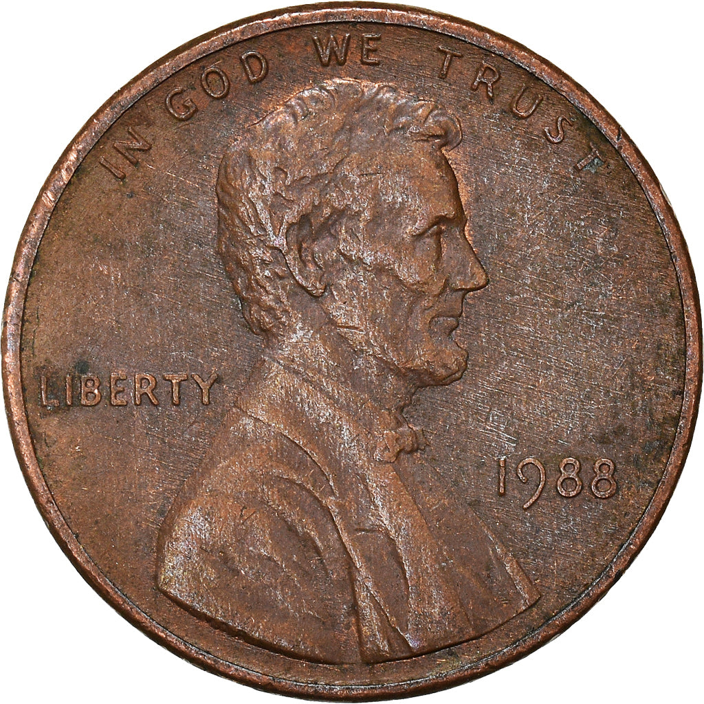 Moneda, Estados Unidos, Cent, 1988