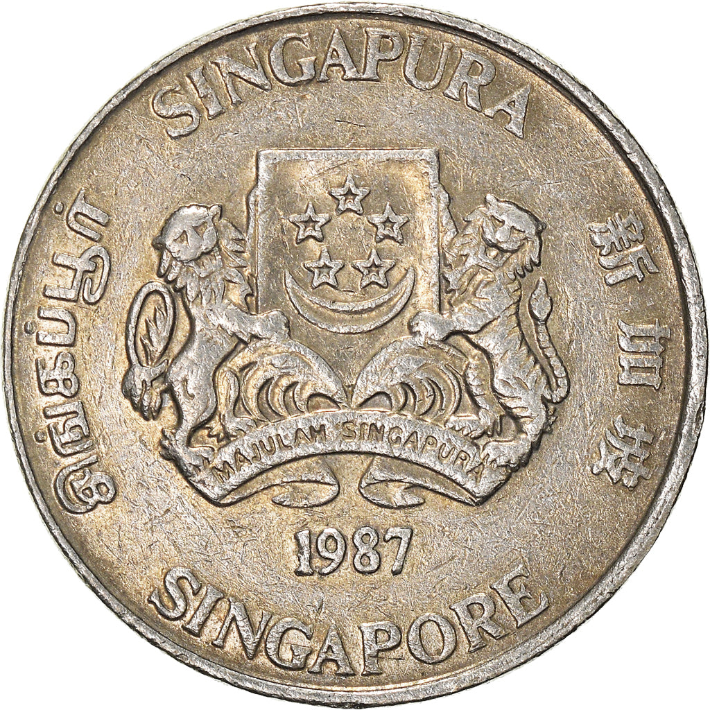 Munten, Singapur, 20 Cents, 1987