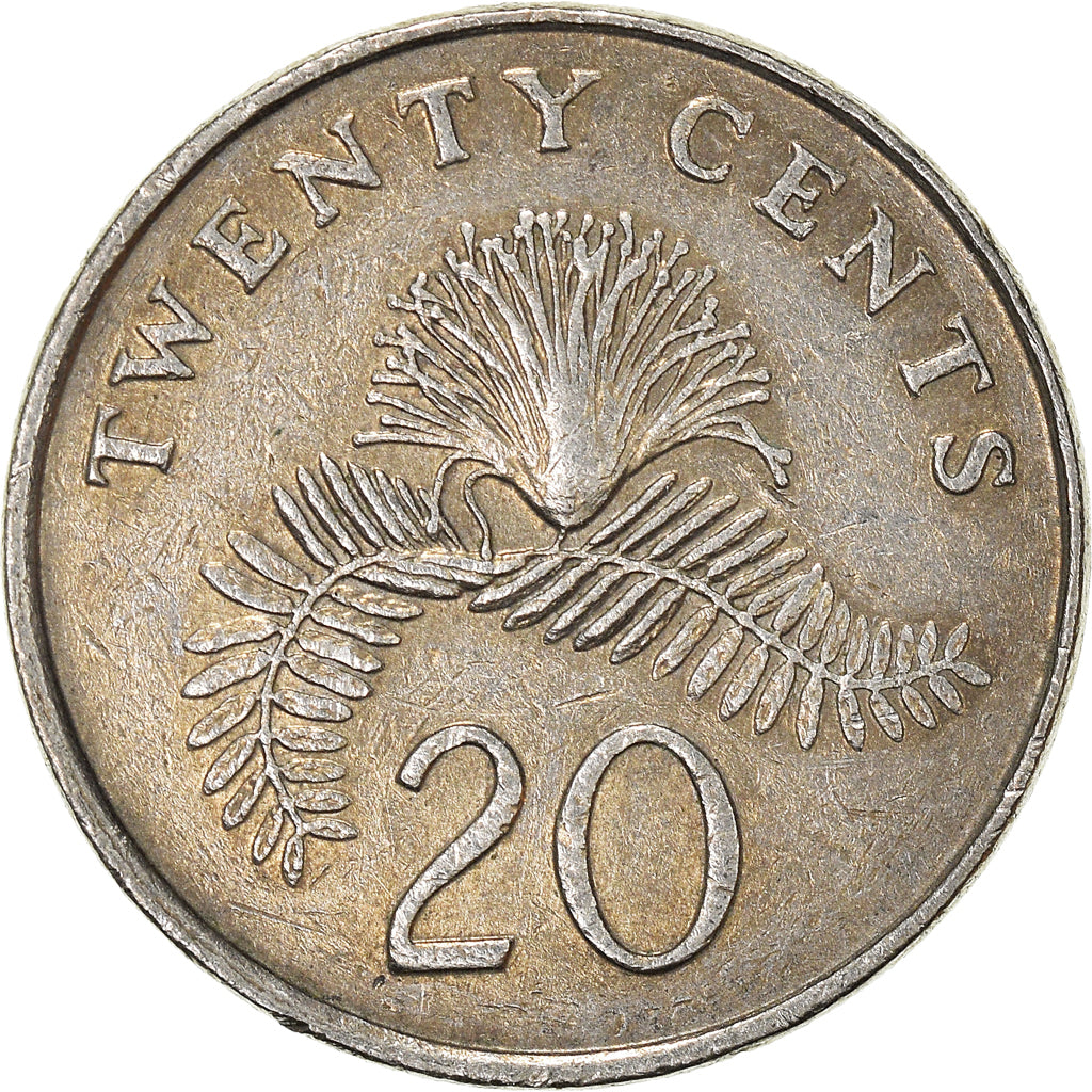 Munten, Singapur, 20 Cents, 1987