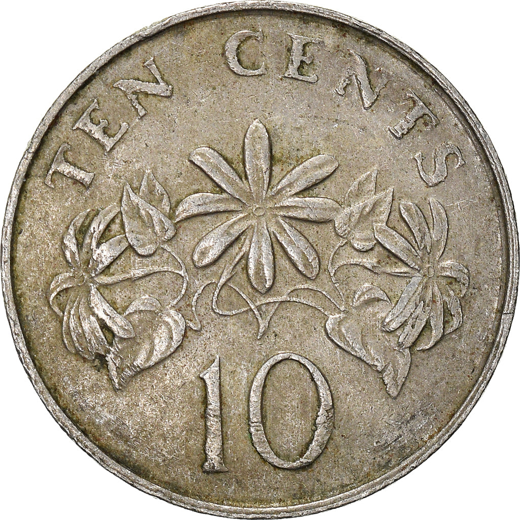 Moneda, Singapur, 10 Cents, 1991