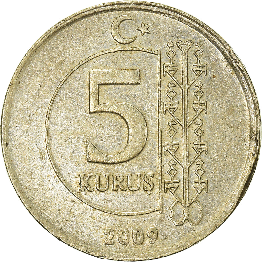 Moneta, Turchia, 5 Kurus, 2009
