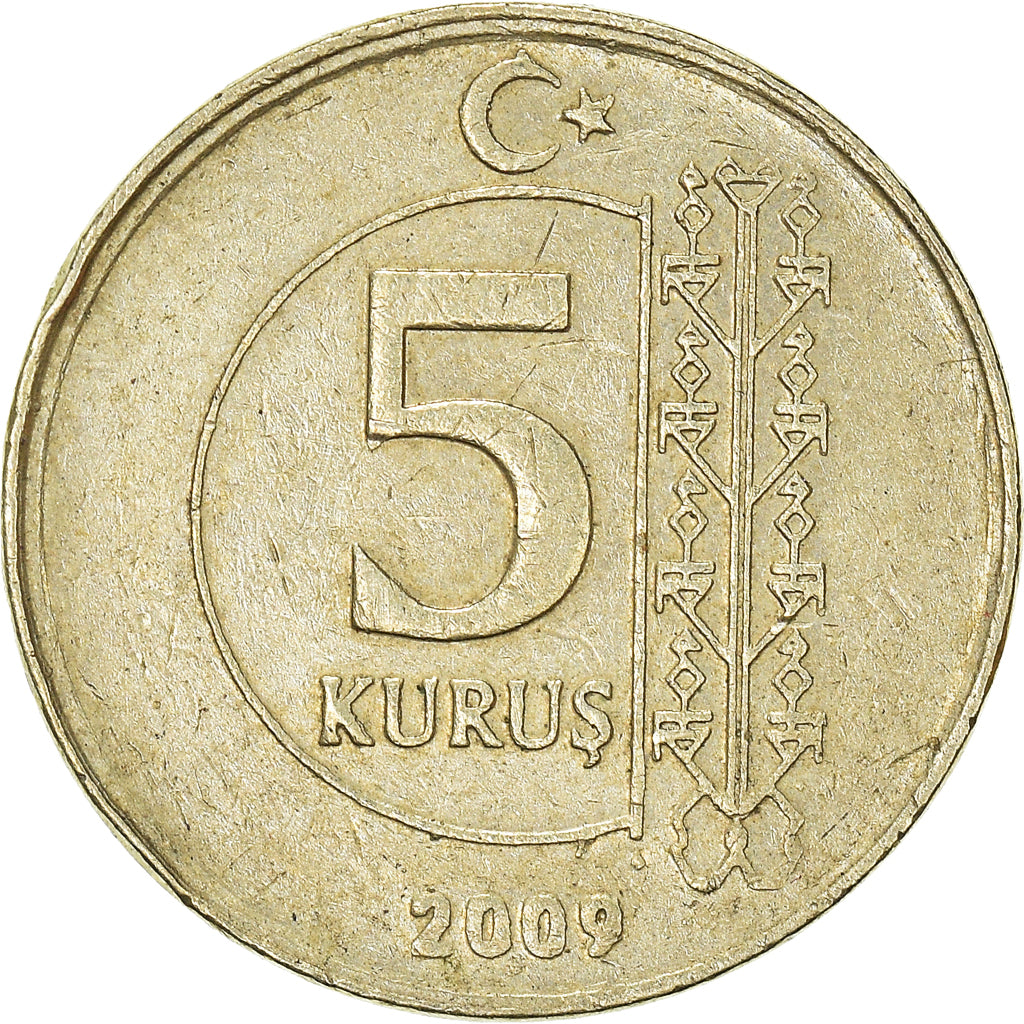 Moneta, Turchia, 5 Kurus, 2009