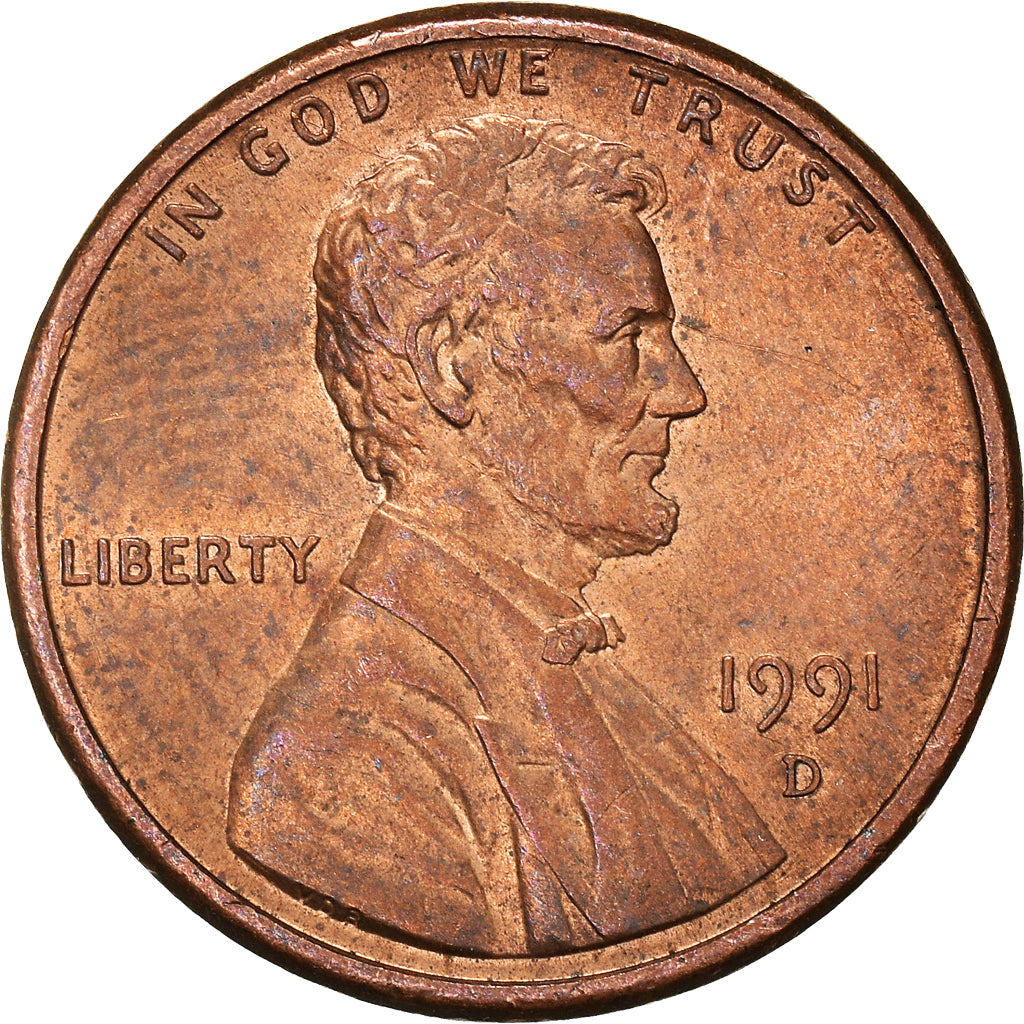 Münze, Vereinigte Staaten, Cent, 1991